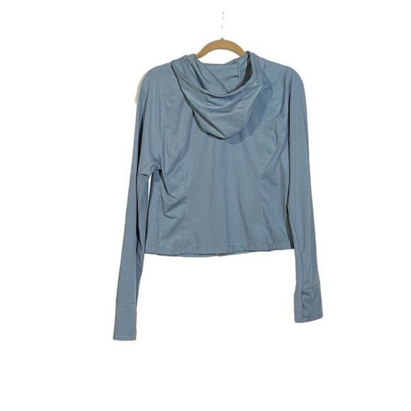 Yogalicious LUX Ultrasoft Jacket Full Zip Light Blue Size XL Pockets Hooded - Picture 2 of 5